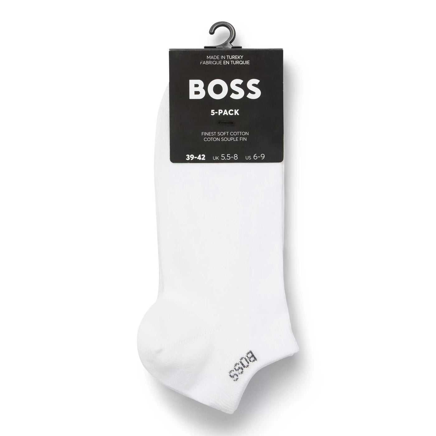 BOSS 5P AS Uni Colour CC Sock in White & Black Pack