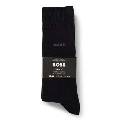 BOSS 5P RS Uni Colour CC Sock in Black Pair