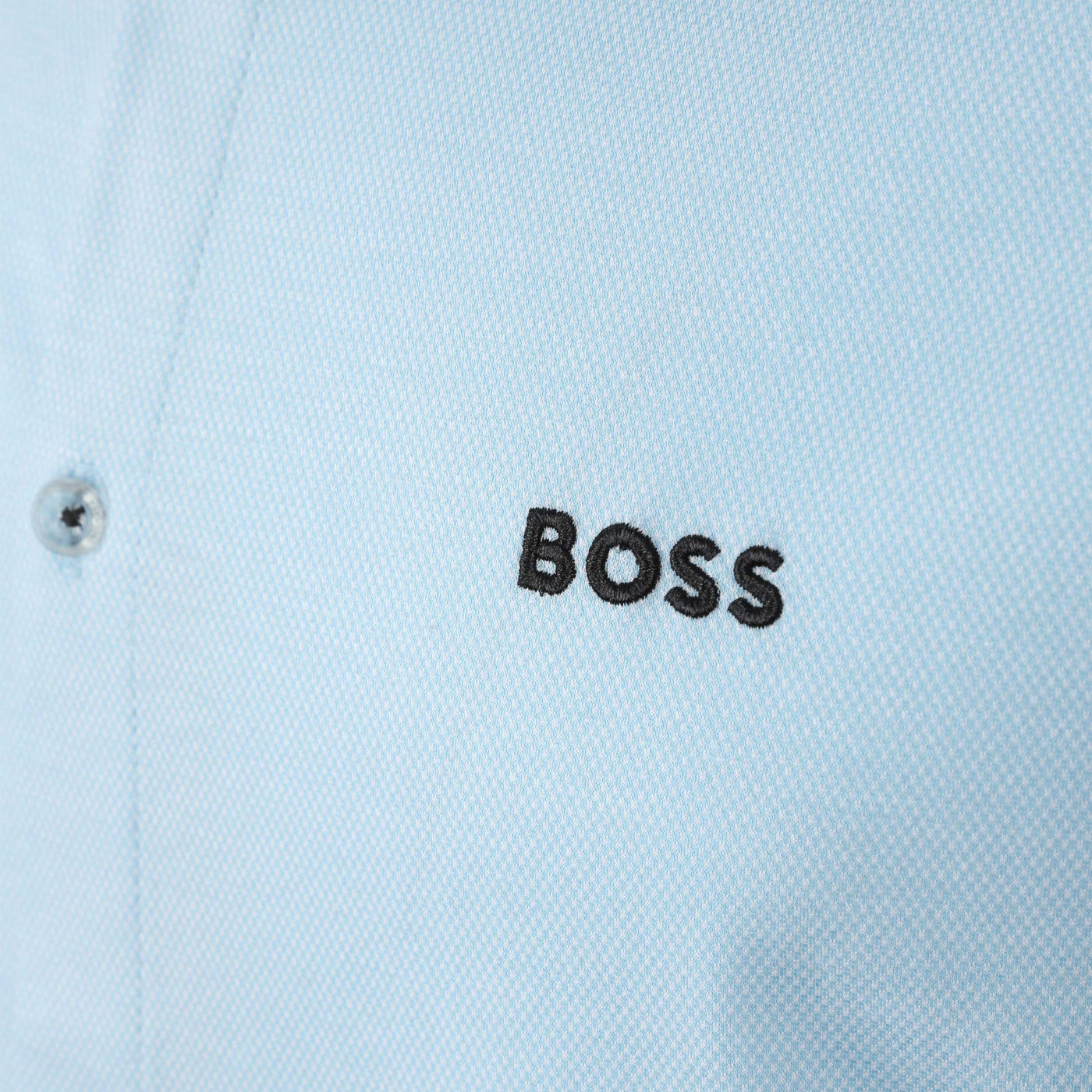 BOSS Biadia R Short Sleeve Shirt in Sky Blue Logo