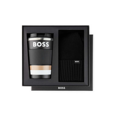 BOSS GBBM Mug Beanie Gift Set in Black Box