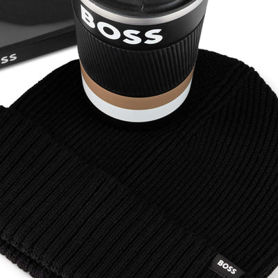 BOSS GBBM Mug Beanie Gift Set in Black Logos
