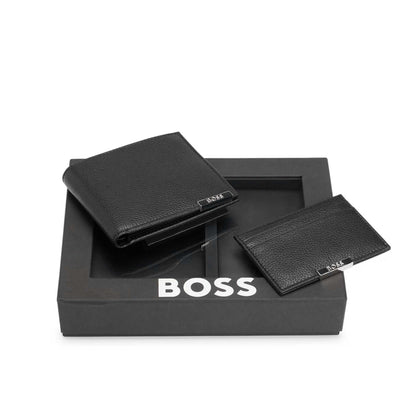BOSS GBBM_8 cc Wallet & Card Holder Set  in Black