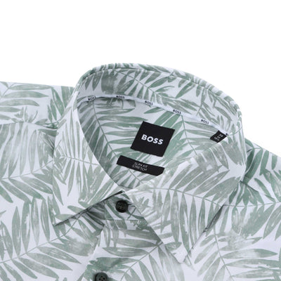BOSS H Hank Kent C1 214 Shirt in Open Green Collar