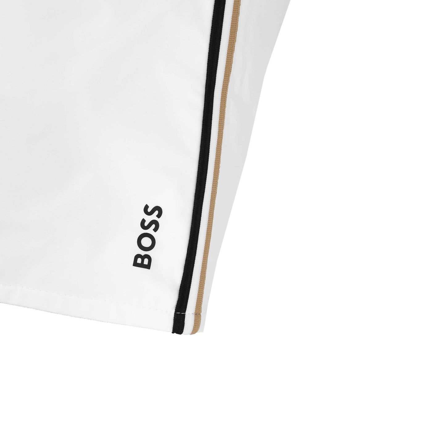 BOSS Iconic Swim Short in White Logo