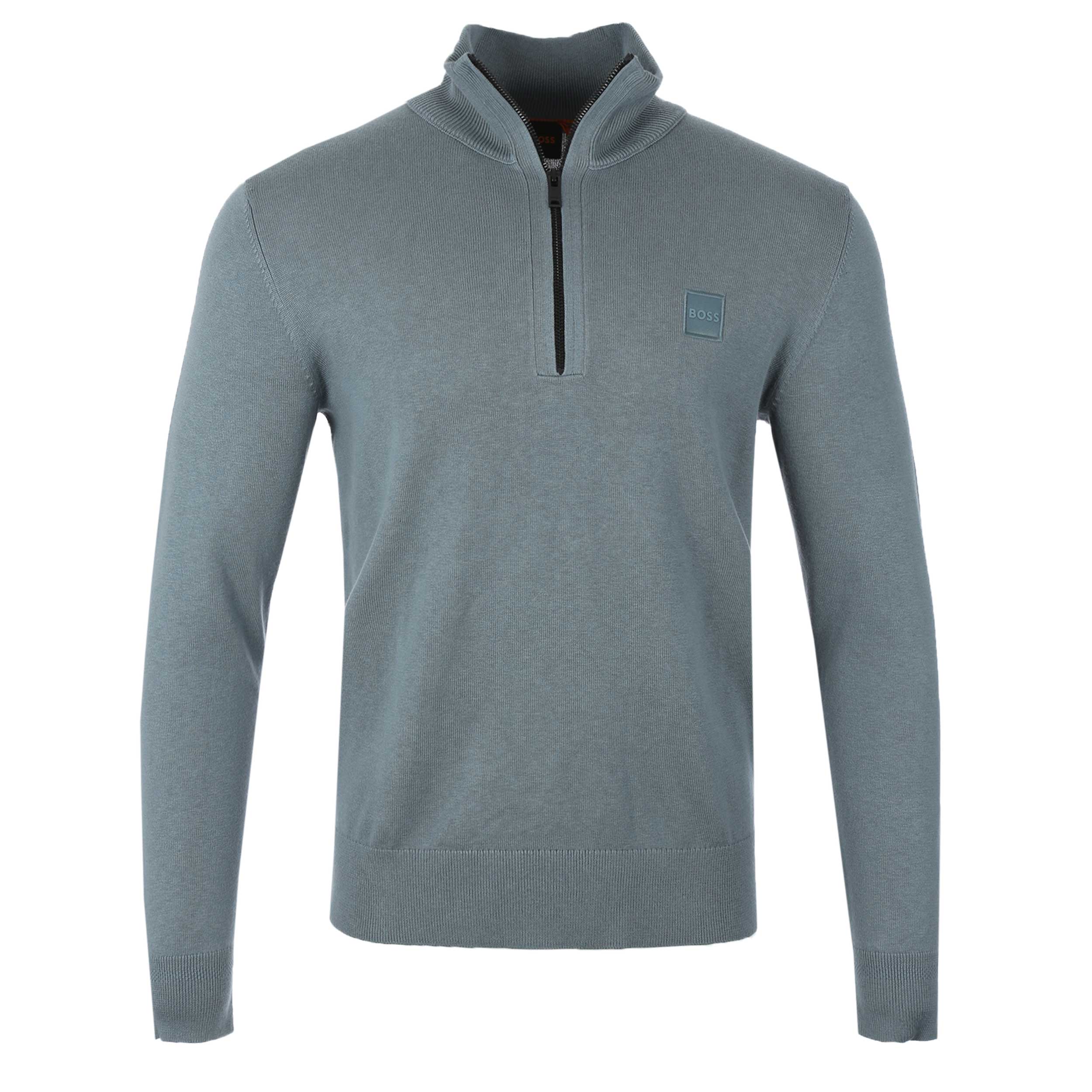 BOSS Kanobix Knitwear in Open Green BOSS Norton Barrie
