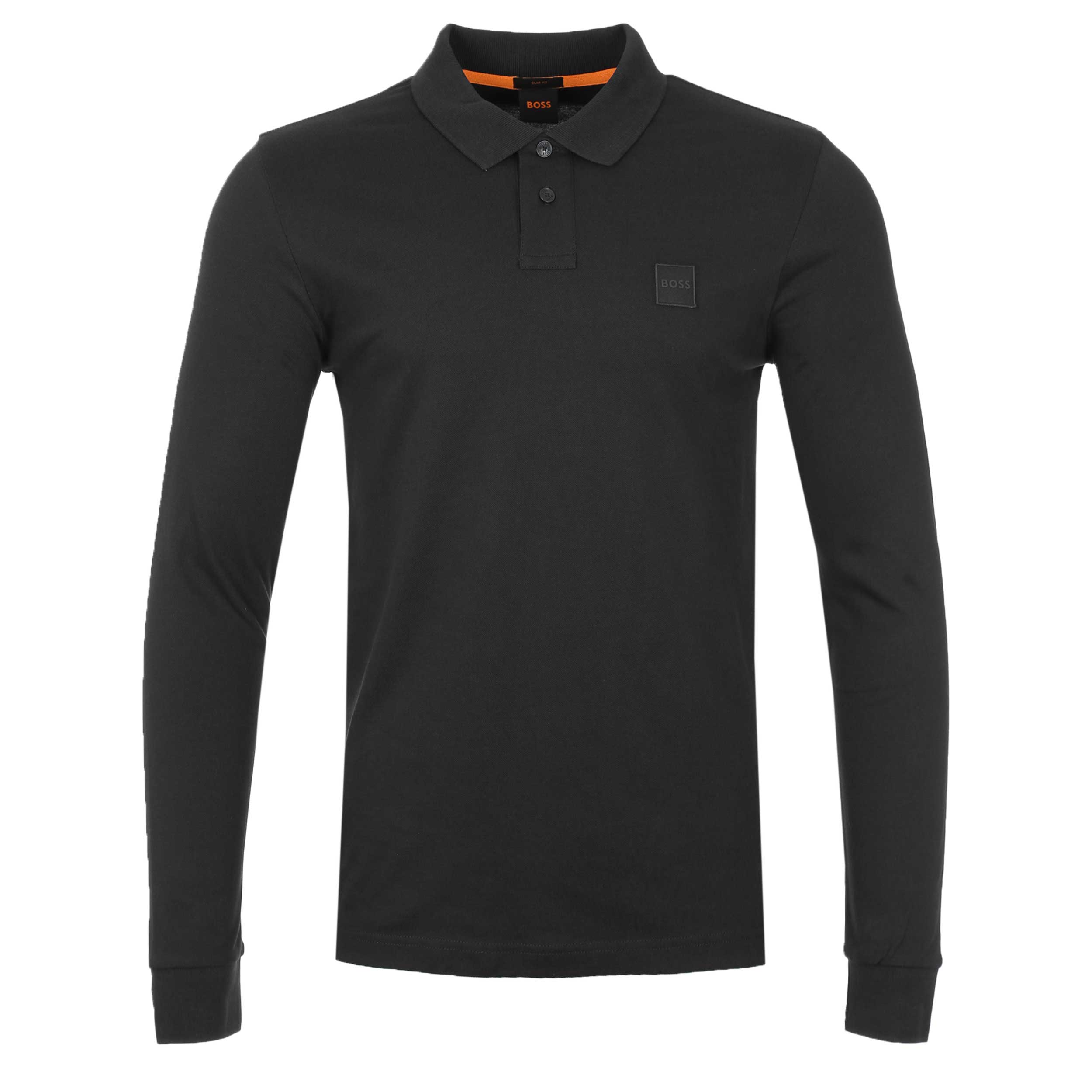 BOSS Passerby Long Sleeve Polo Shirt in Black I BOSS I Norton Barrie