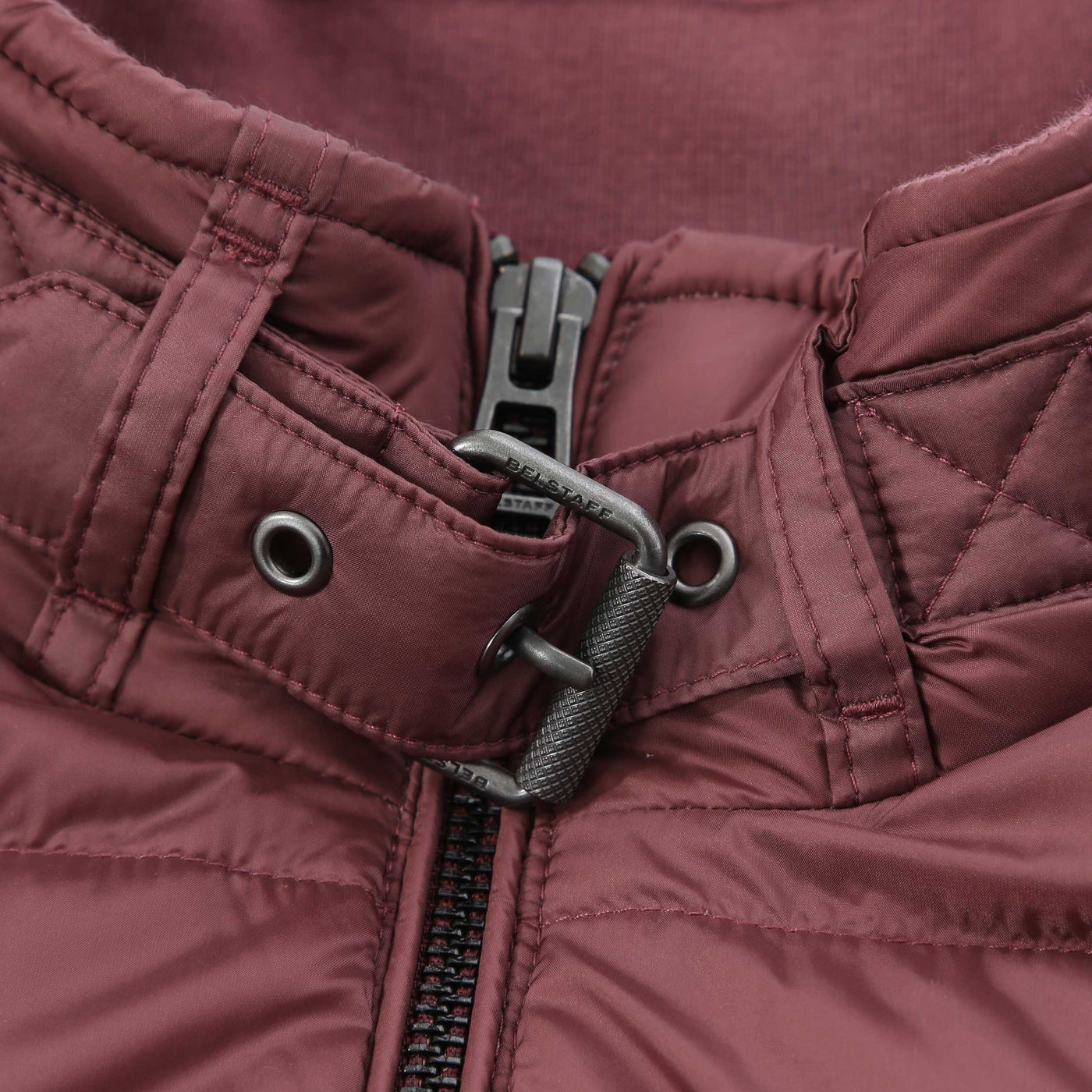 Belstaff Circuit Gilet in Mulberry Neck Clasp