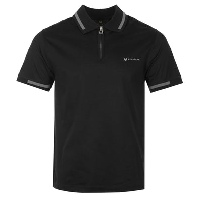 Belstaff Graph Zip Polo Shirt in Black