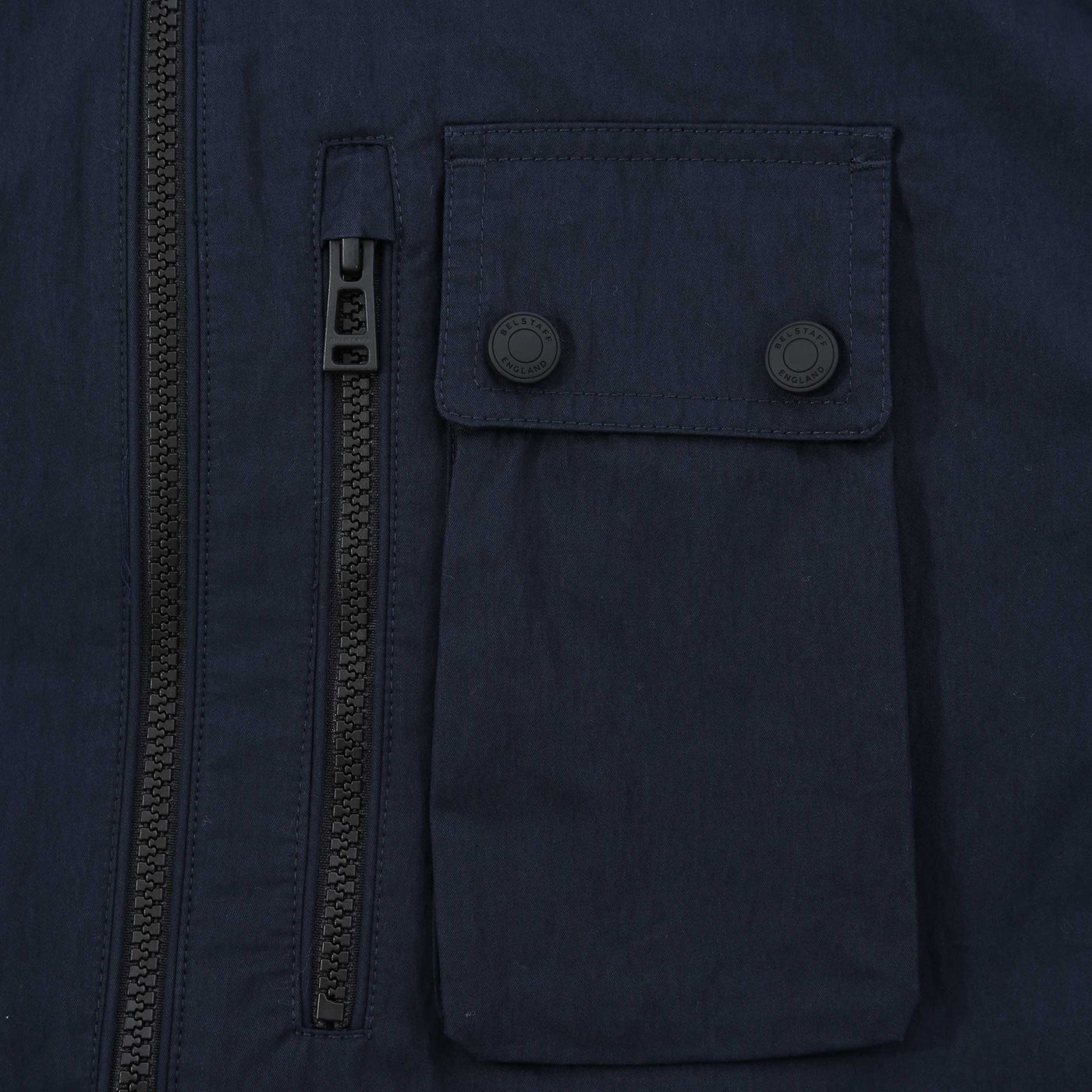 Belstaff Rail Overshirt in Dark Ink Chest Pocket