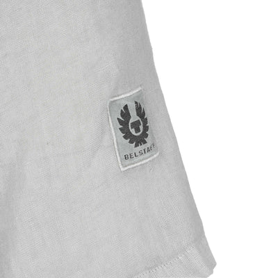 Belstaff Scale Linen SS Shirt in Cloud Grey Logo