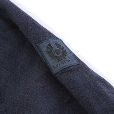 Belstaff Scale Linen Shirt in Dark Ink Logo