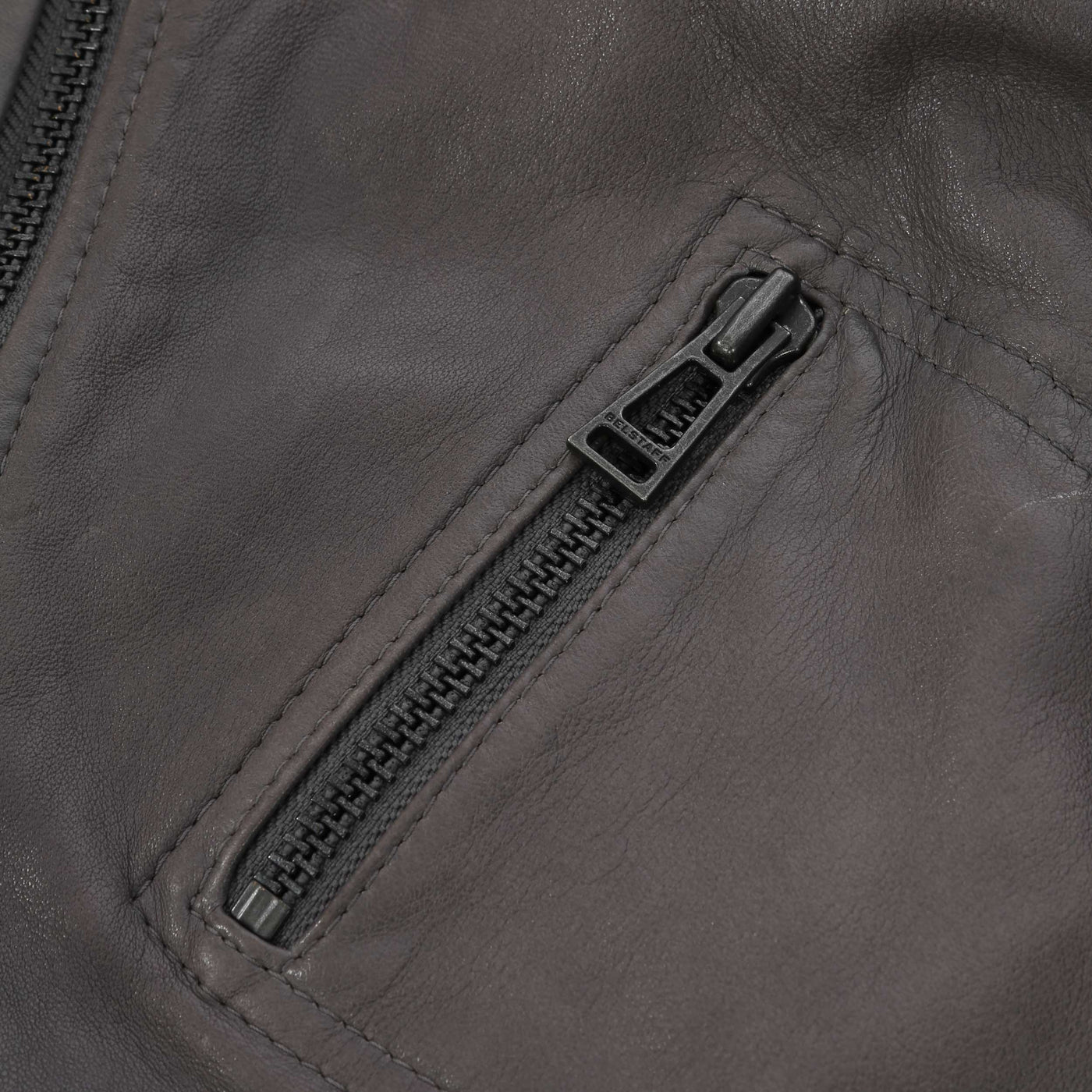 Belstaff V Racer Jacket in Charcoal Zip Pocket