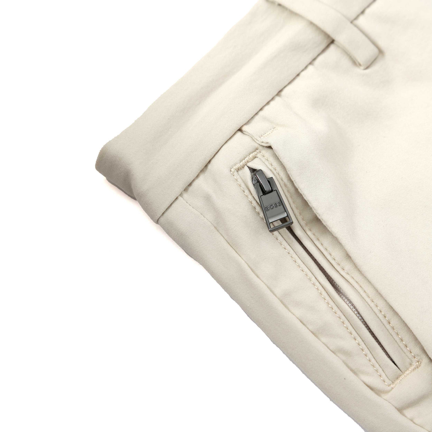 BOSS Kaito1 T Chino in Open White Zip Pocket