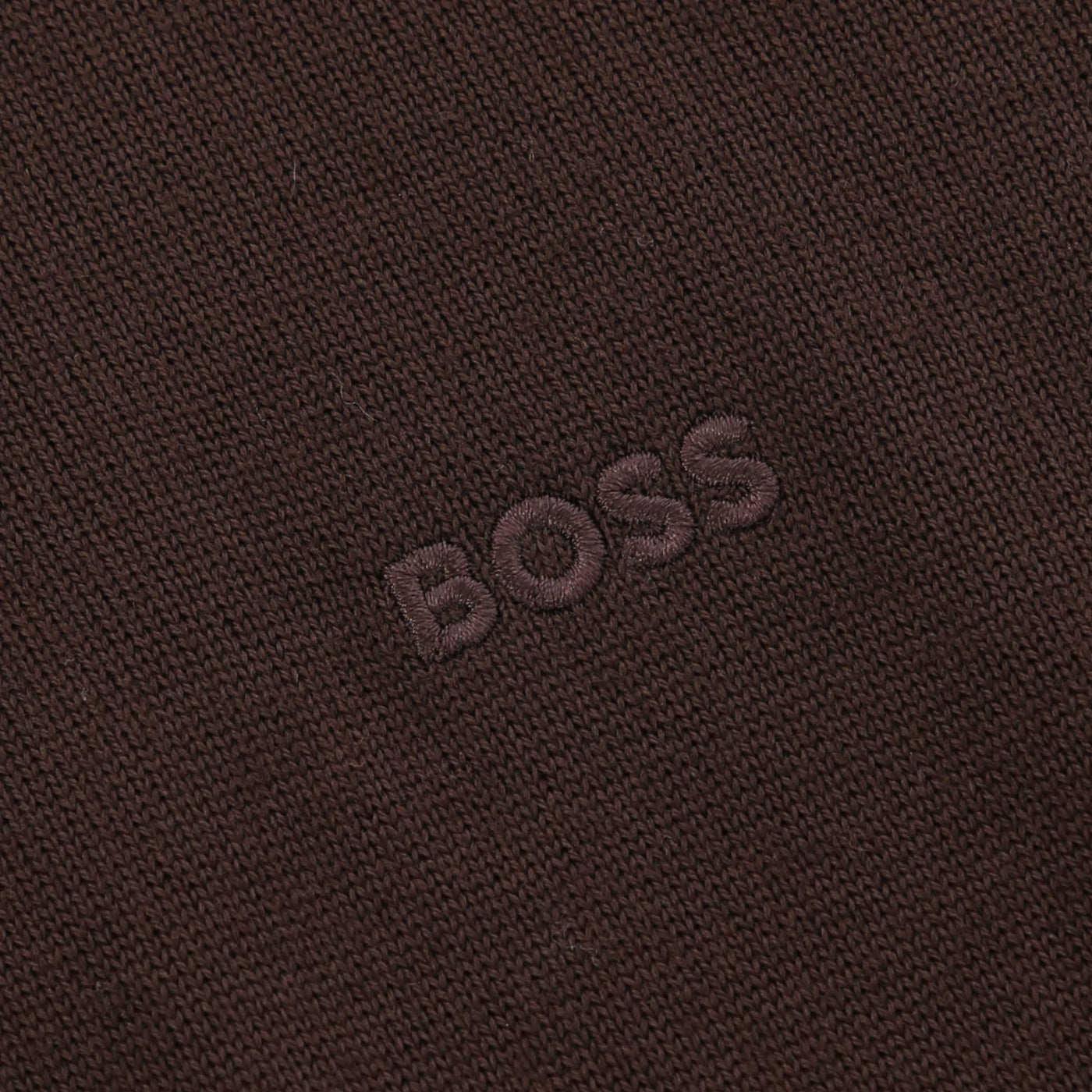 BOSS Bono L Knitwear in Dark Brown logo