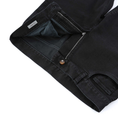 Canali Classic Jean in Black Denim Zip