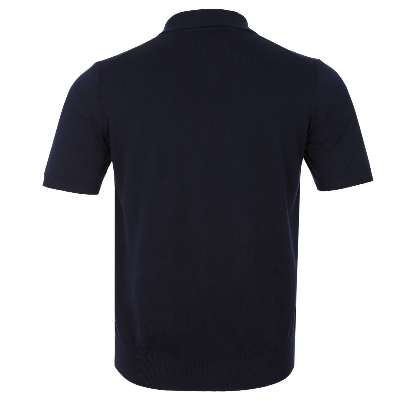 Canali Zip Polo Shirt in Navy Back
