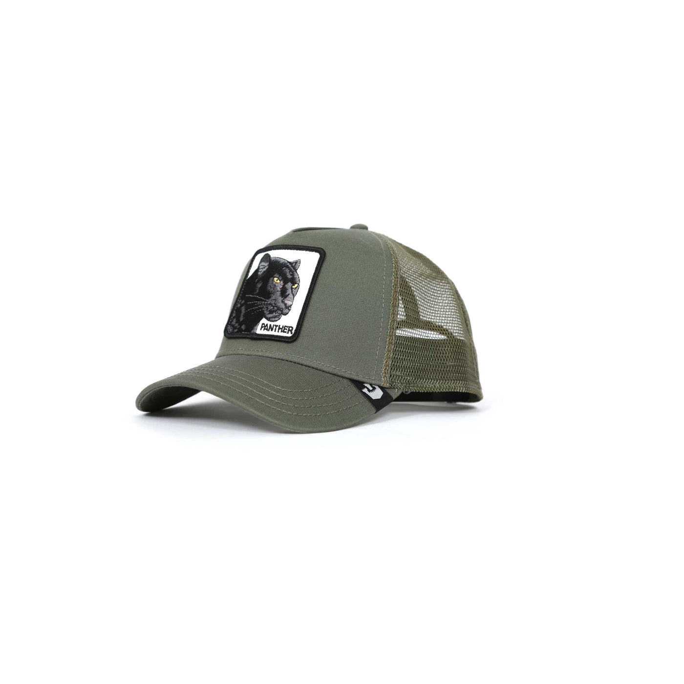 Goorin Bros The Panther Trucker Cap in Khaki Angle
