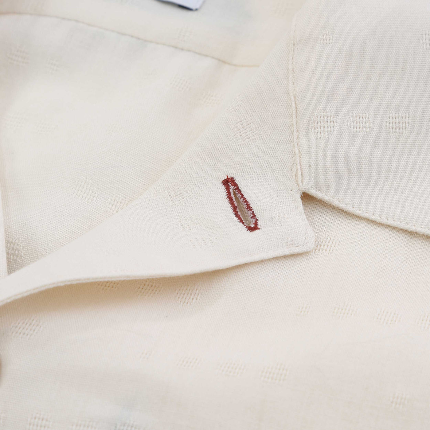 Paul Smith Casual Fit SS Shirt in Off White Collar Detail