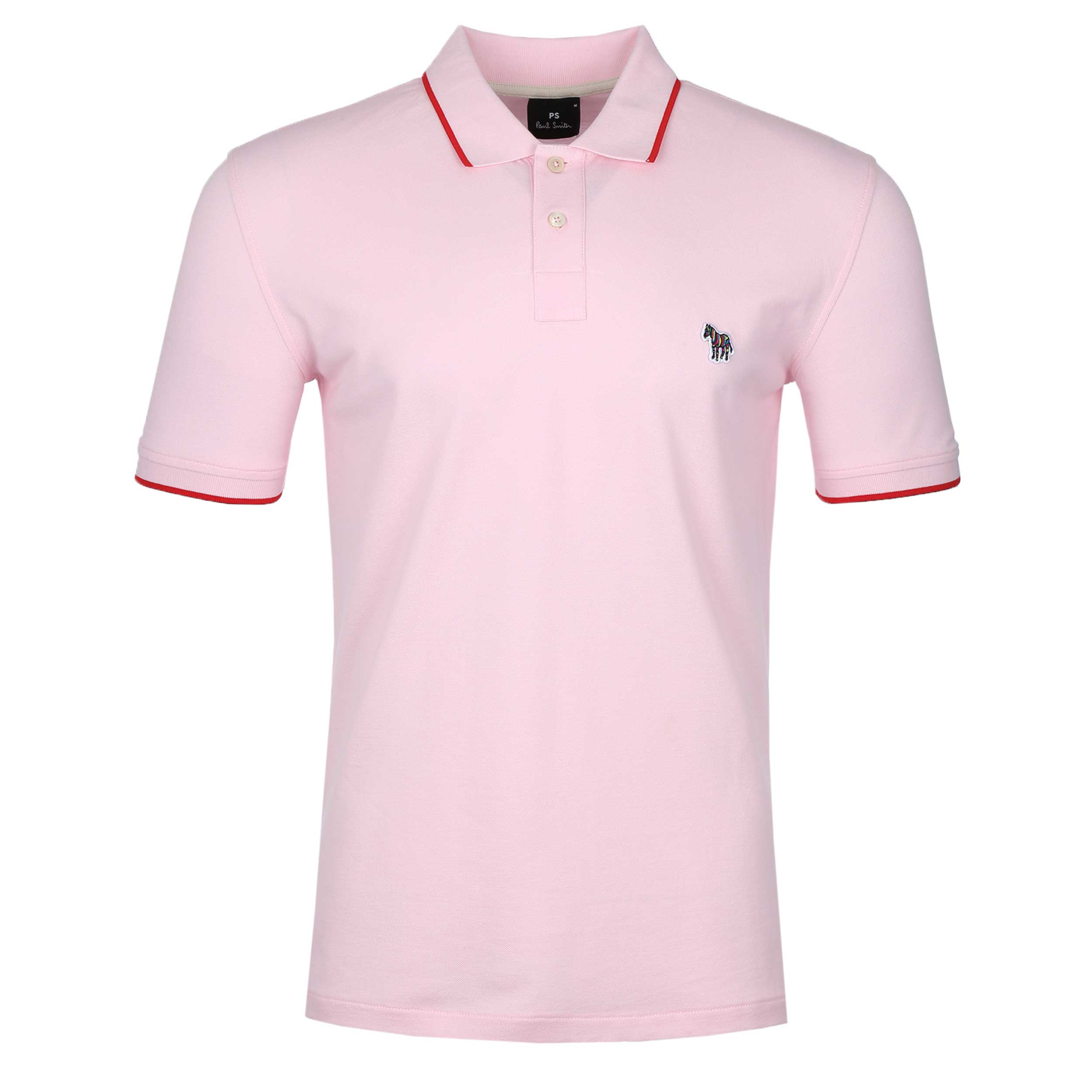 Paul Smith Zebra Badge Collar Trim Polo Shirt in Pink – Norton Barrie