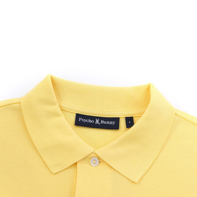 Psycho Bunny Classic Polo Shirt in Lemon Drop Collar