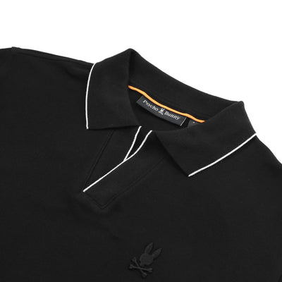 Psycho Bunny Easthills Johnny Polo Shirt in Black Placket