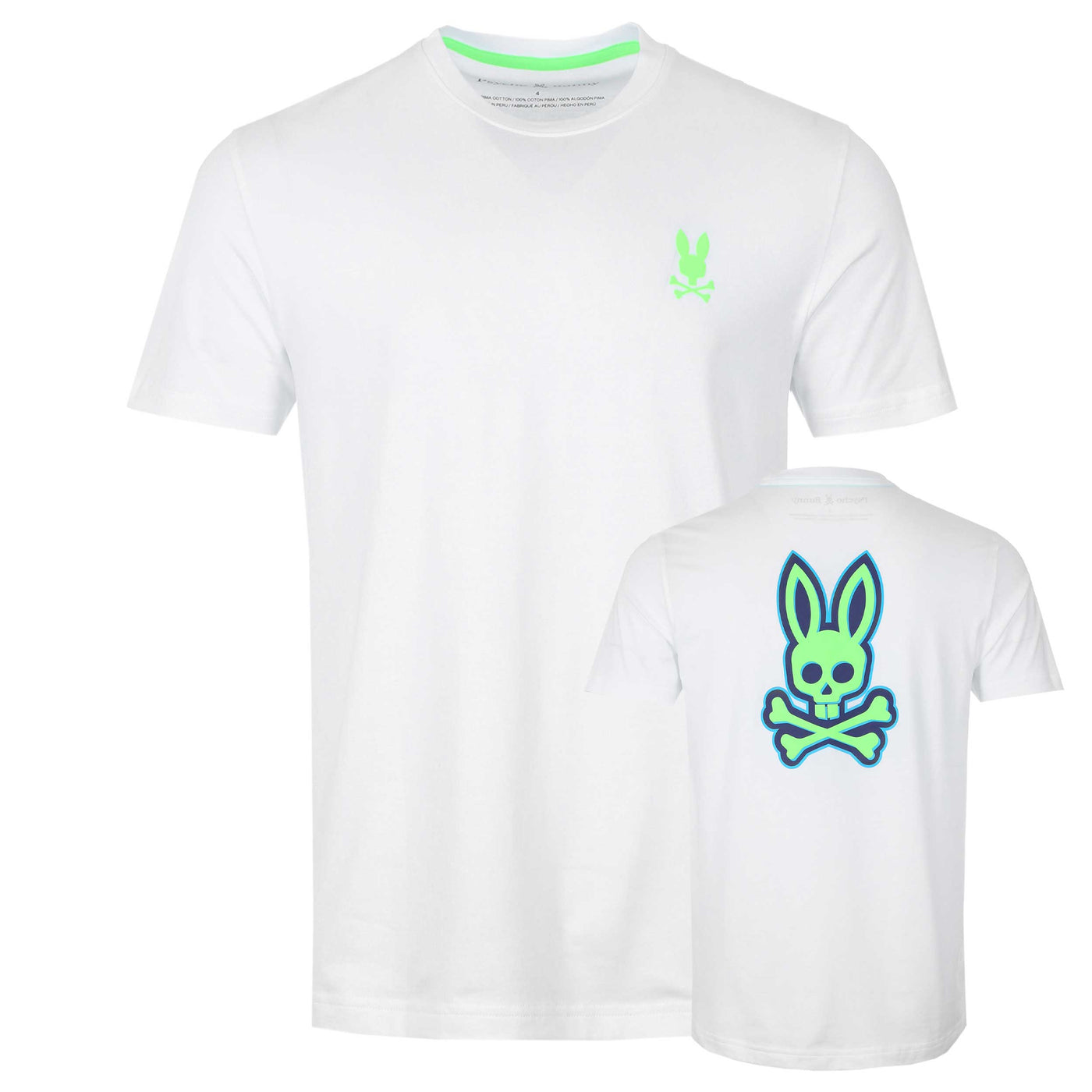 Psycho Bunny Sloan Back Graphic T Shirt in White