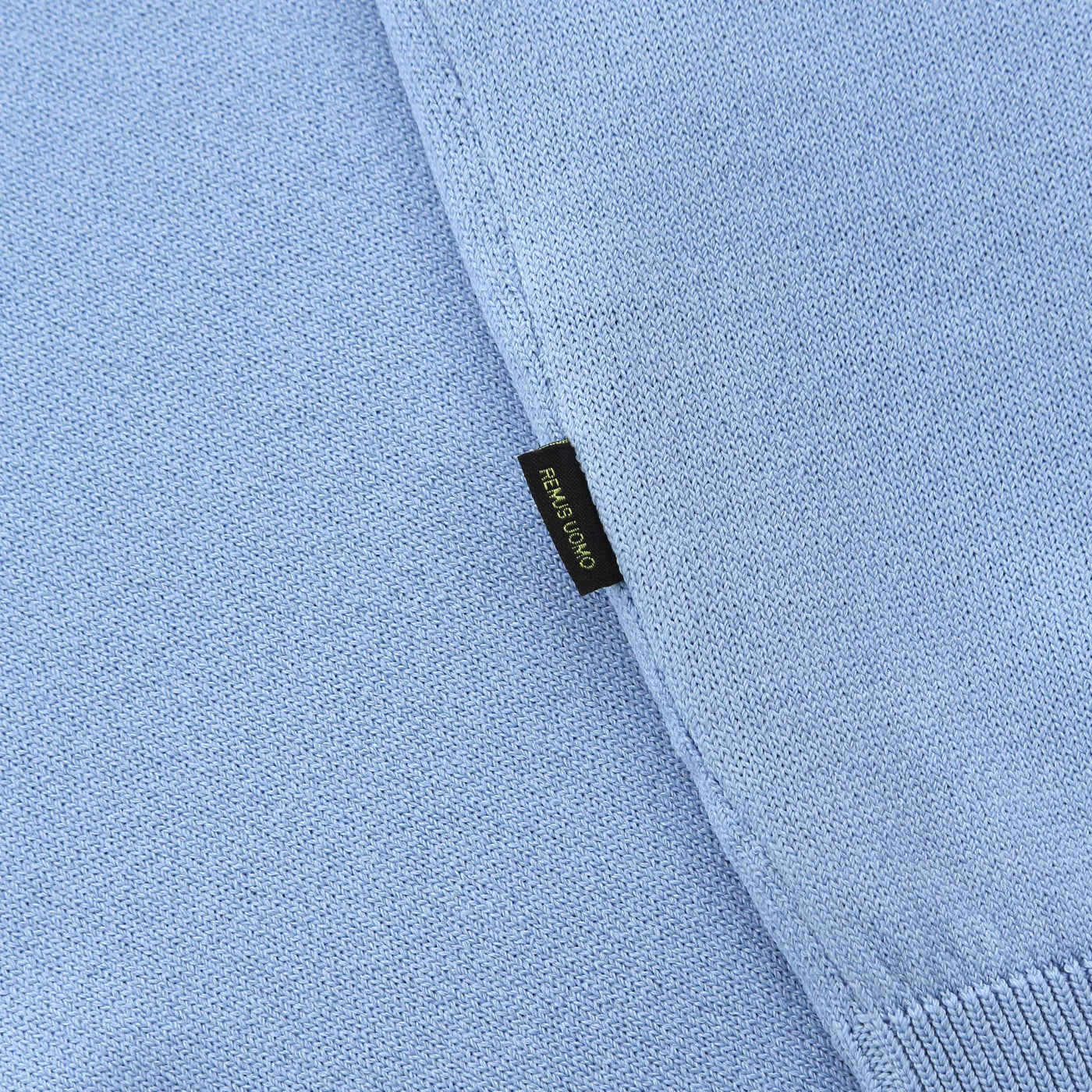Remus Uomo Open Collar Polo Shirt in Sky Blue