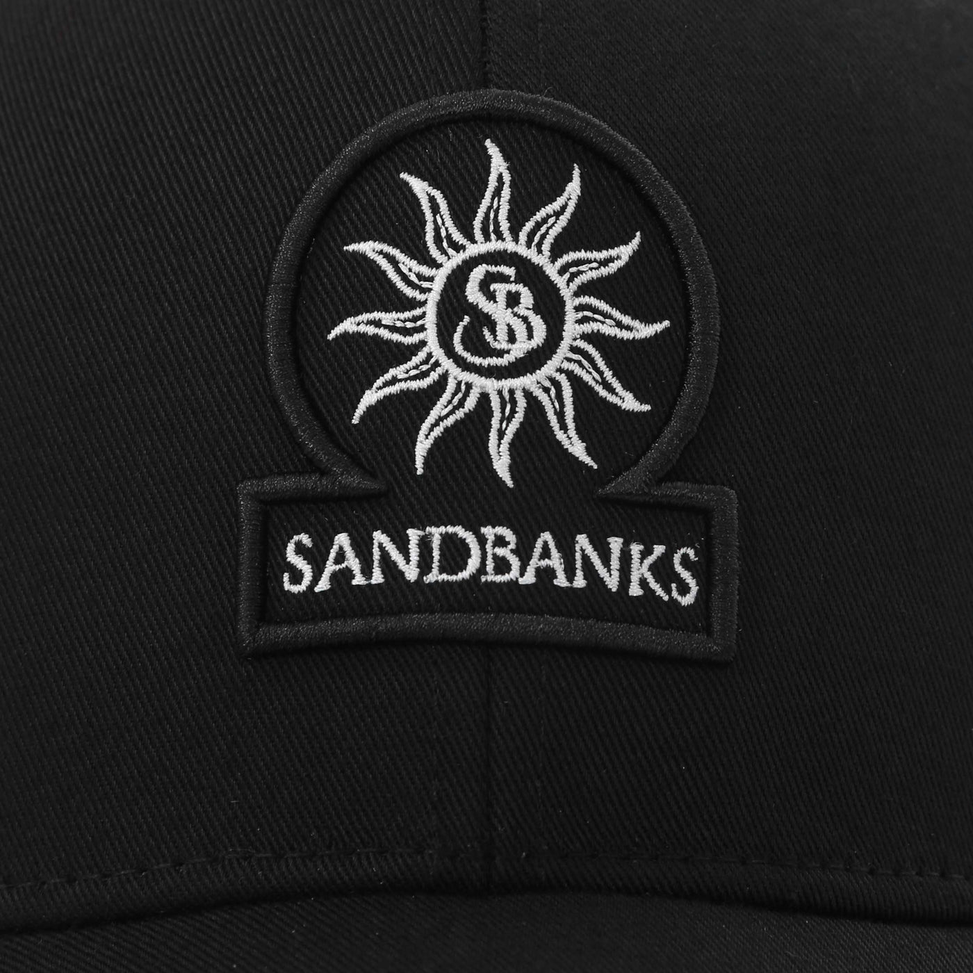 Sandbanks Badge Logo Cap in Black Logo