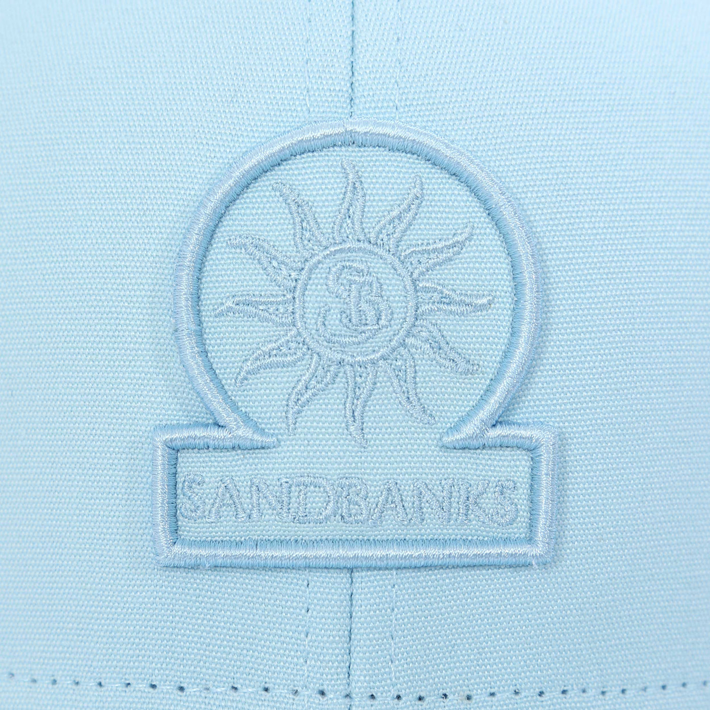 Sandbanks Badge Logo Cap in Crystal Blue Logo