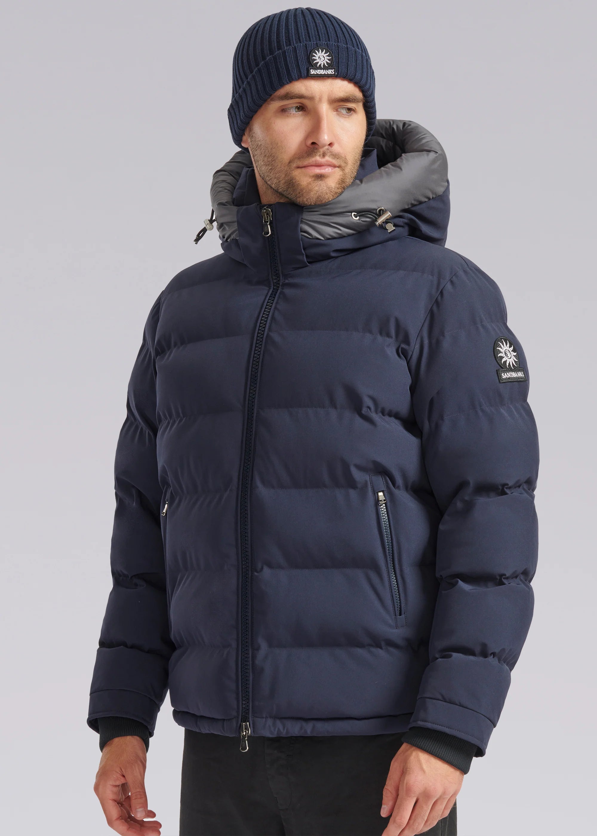 Sandbanks Banks Puffer Jacket in Navy Sandbanks Banks Puffer Jacket in Navy