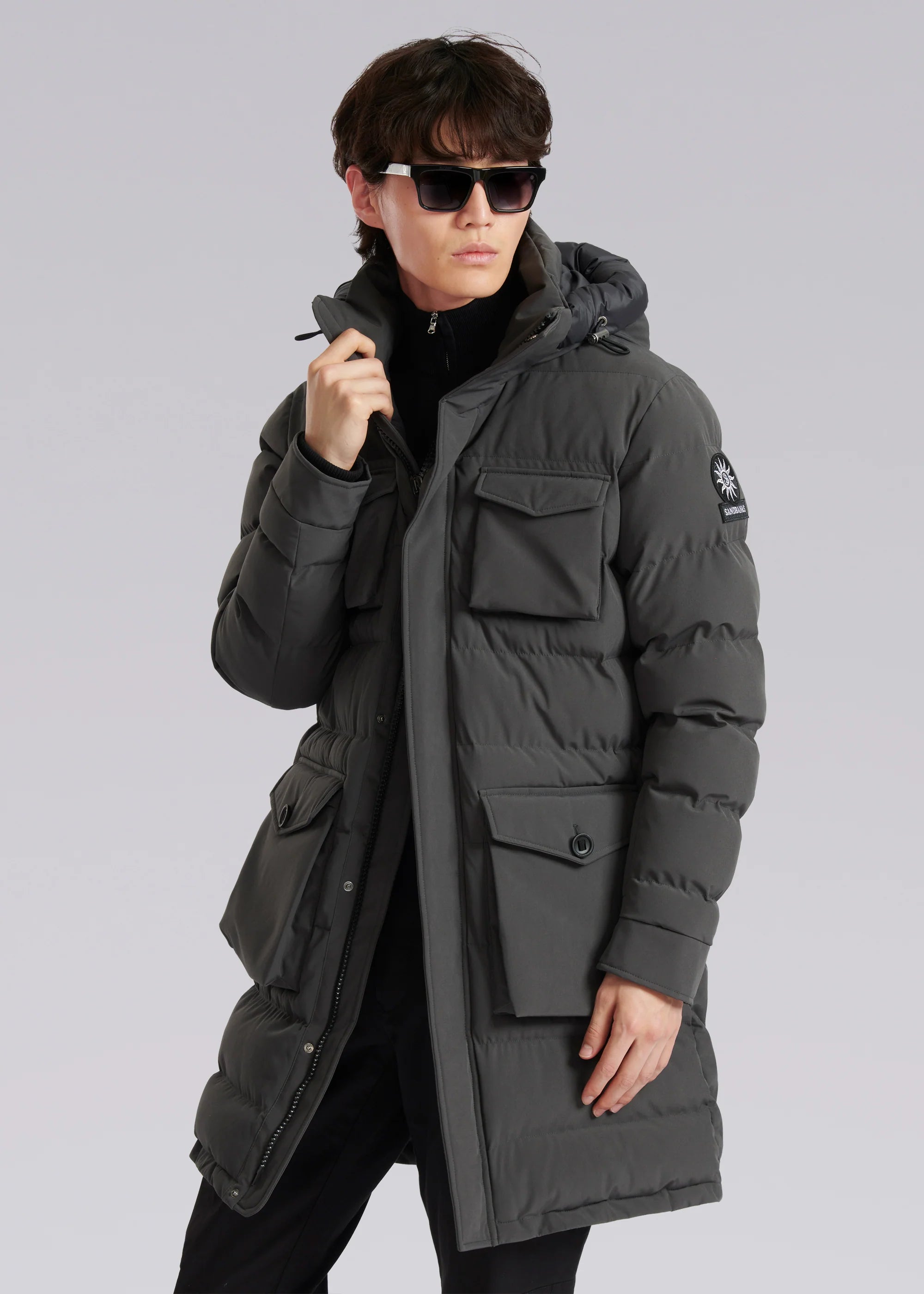 Sandbanks Khaki Puffer Jacket Mens Sandbanks Banks Puffer Jacket