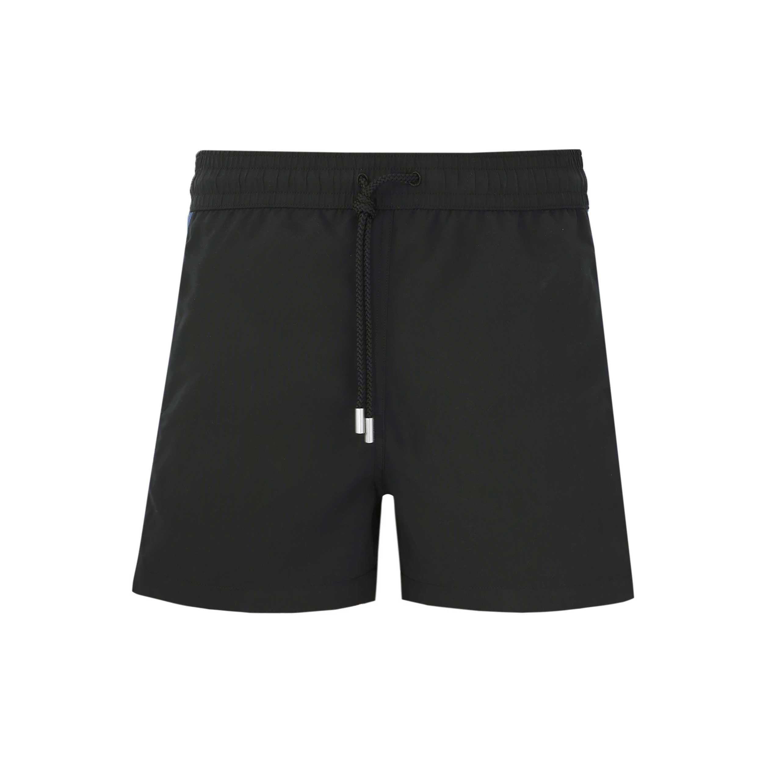 Sandbanks Retro Swim Shorts in Black Norton Barrie