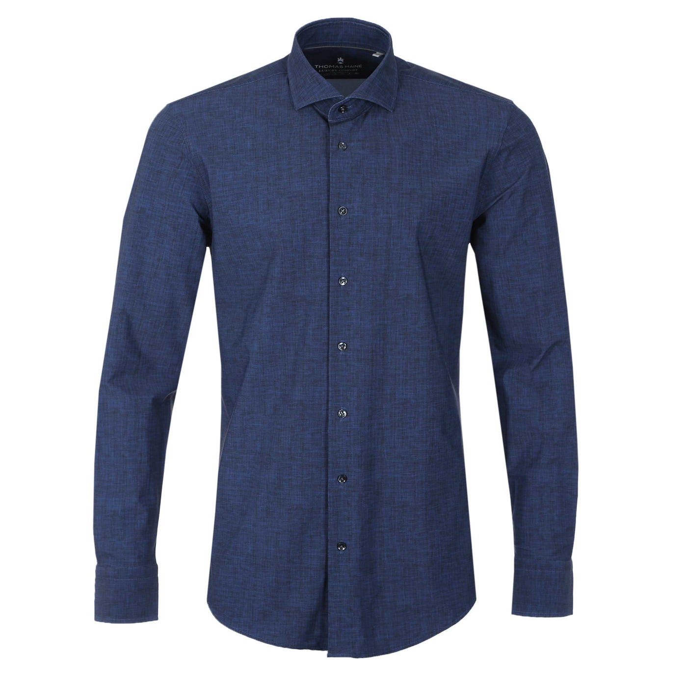 Thomas Maine Canclini Stretch Shirt in Navy