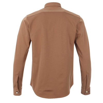 Thomas Maine Stretch Overshirt in Brown Back