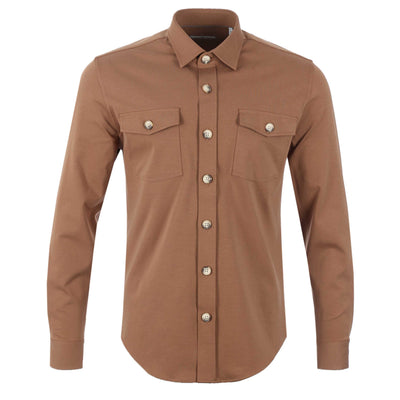 Thomas Maine Stretch Overshirt in Brown