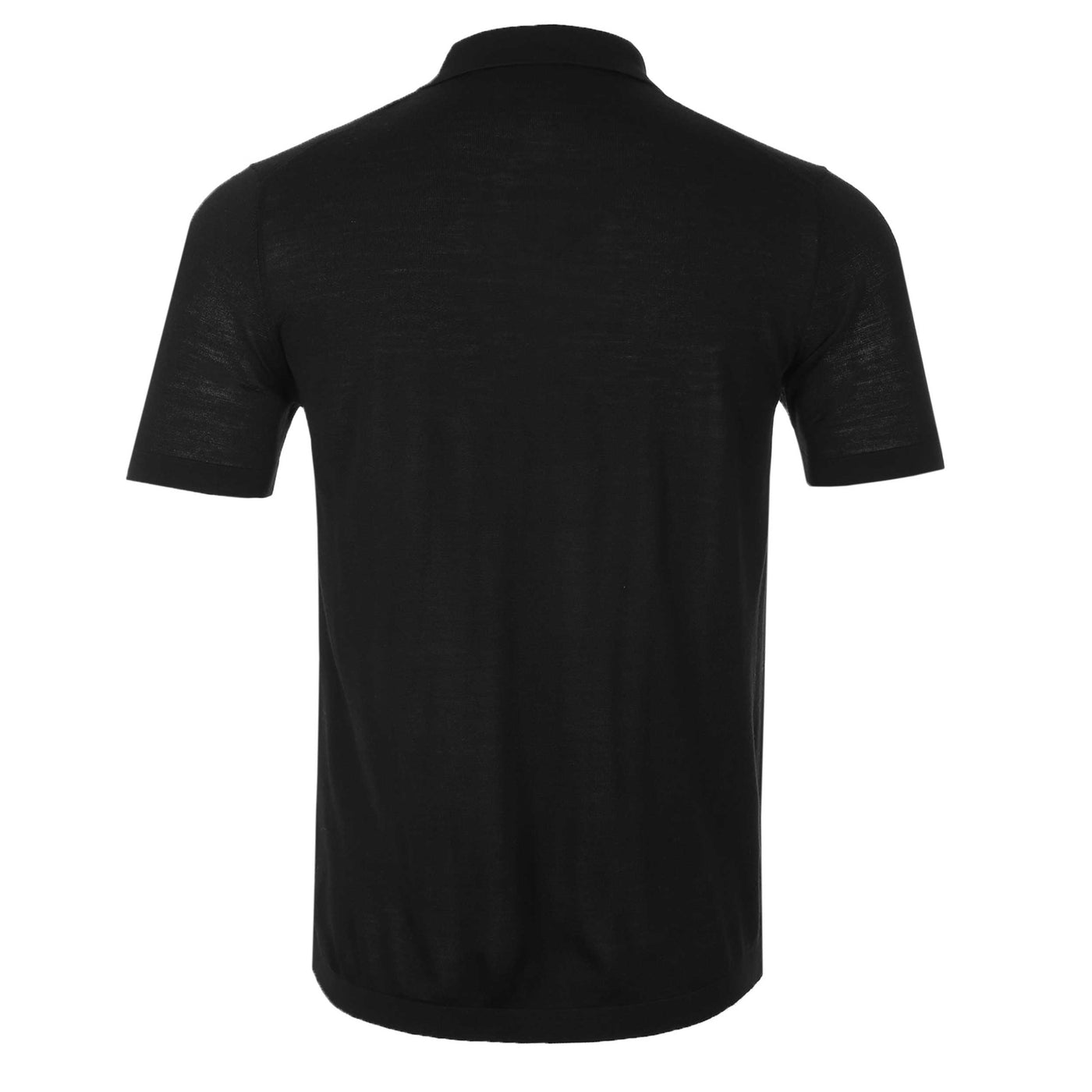 Thomas Maine Zip Knit Polo in Black Back