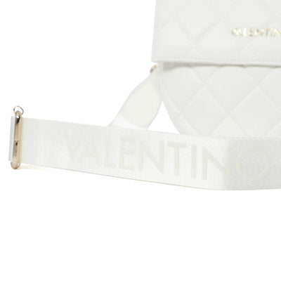 Valentino Bags Bigs Quilt Shoulder Bag in White Strap