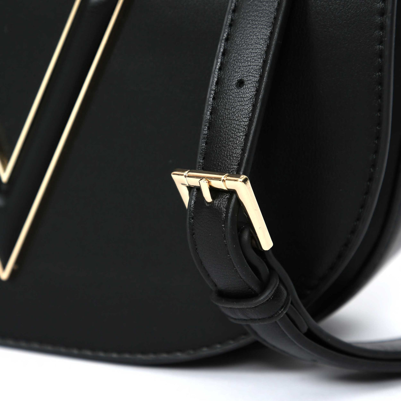 Valentino Bags Coney Ladies Shoulder Bag in Black Buckle