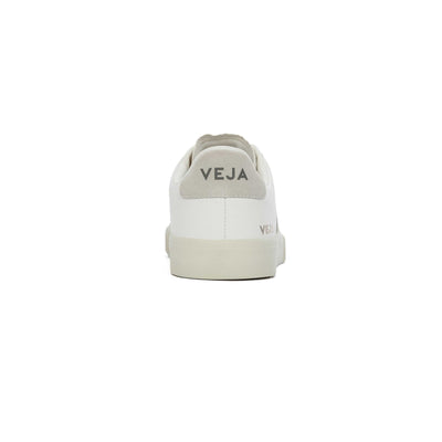 Veja Campo Trainer in Extra White & Natural Suede Heel