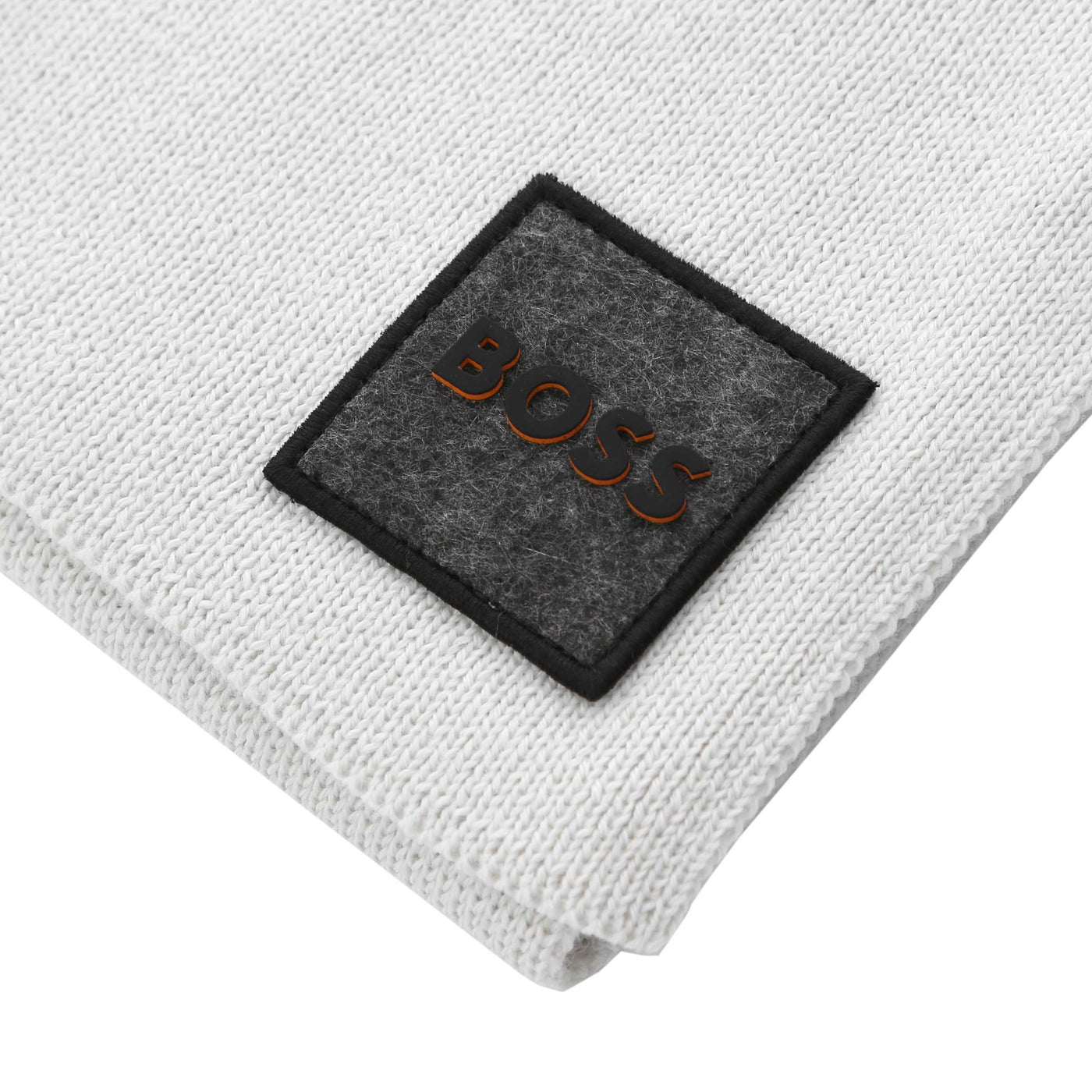 BOSS Foxon Scarf in Light Grey Logo