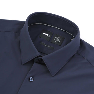 BOSS P Hank S Kent C1 222 Shirt in Navy Collar