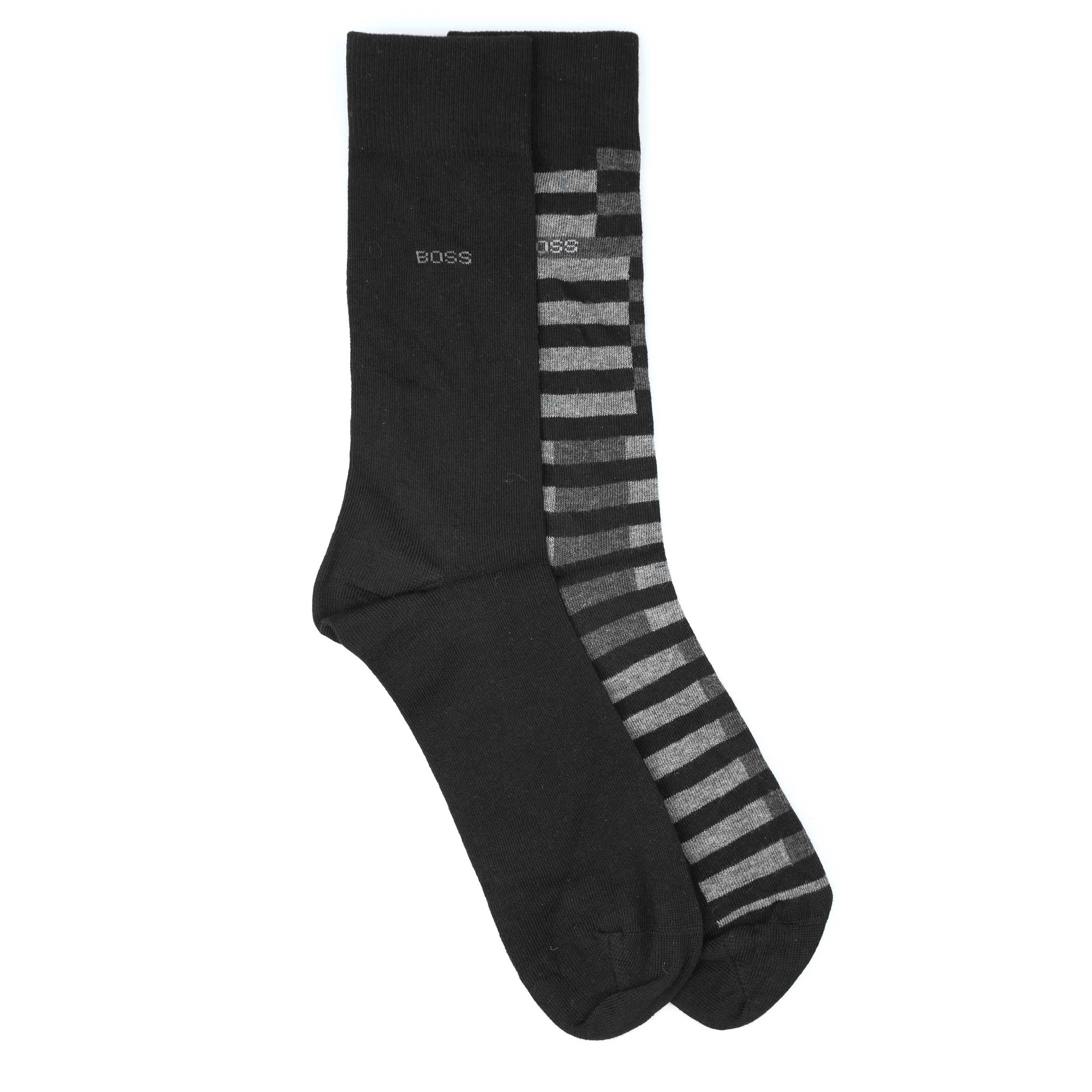 BOSS ANKLE_SOCKS 2P AS Uni Stripe CC Socks (Pack of 2), White100