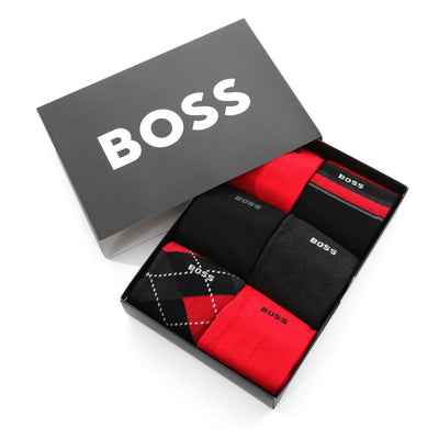 BOSS 6P RS Gift Set CC Sock in Black & Red