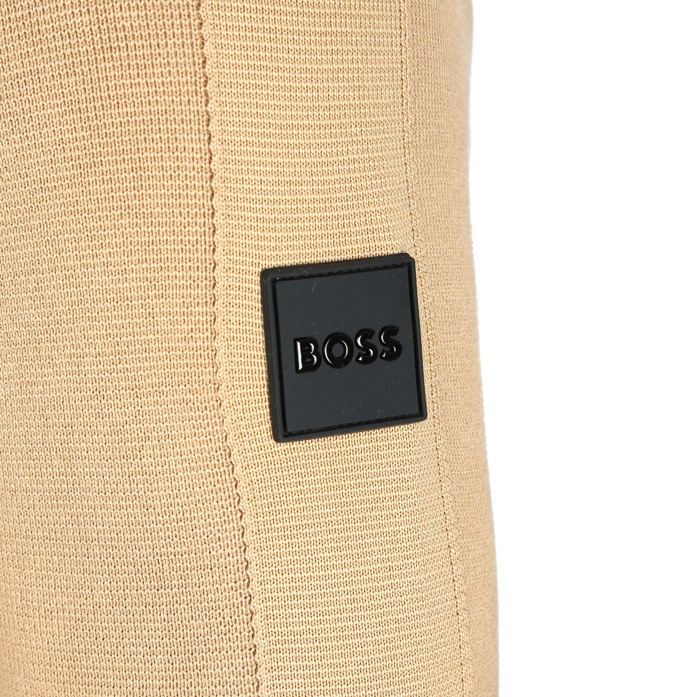 BOSS Fisio Knitwear in Medium Beige Logo