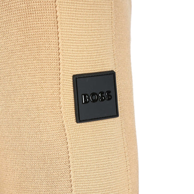BOSS Fisio Knitwear in Medium Beige Logo