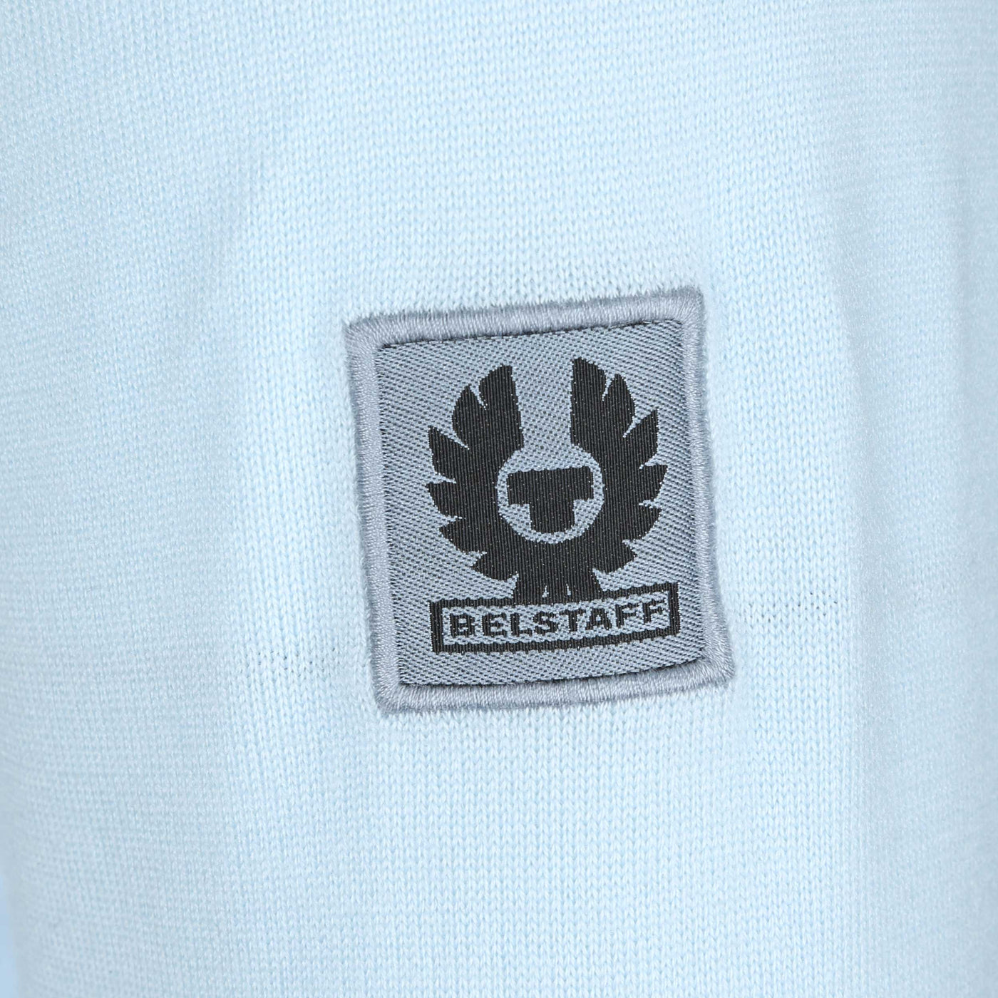 Belstaff Kelbrook Zip Cardigan Knitwear in Sky Blue Logo
