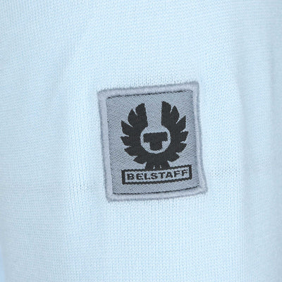 Belstaff Kelbrook Zip Cardigan Knitwear in Sky Blue Logo