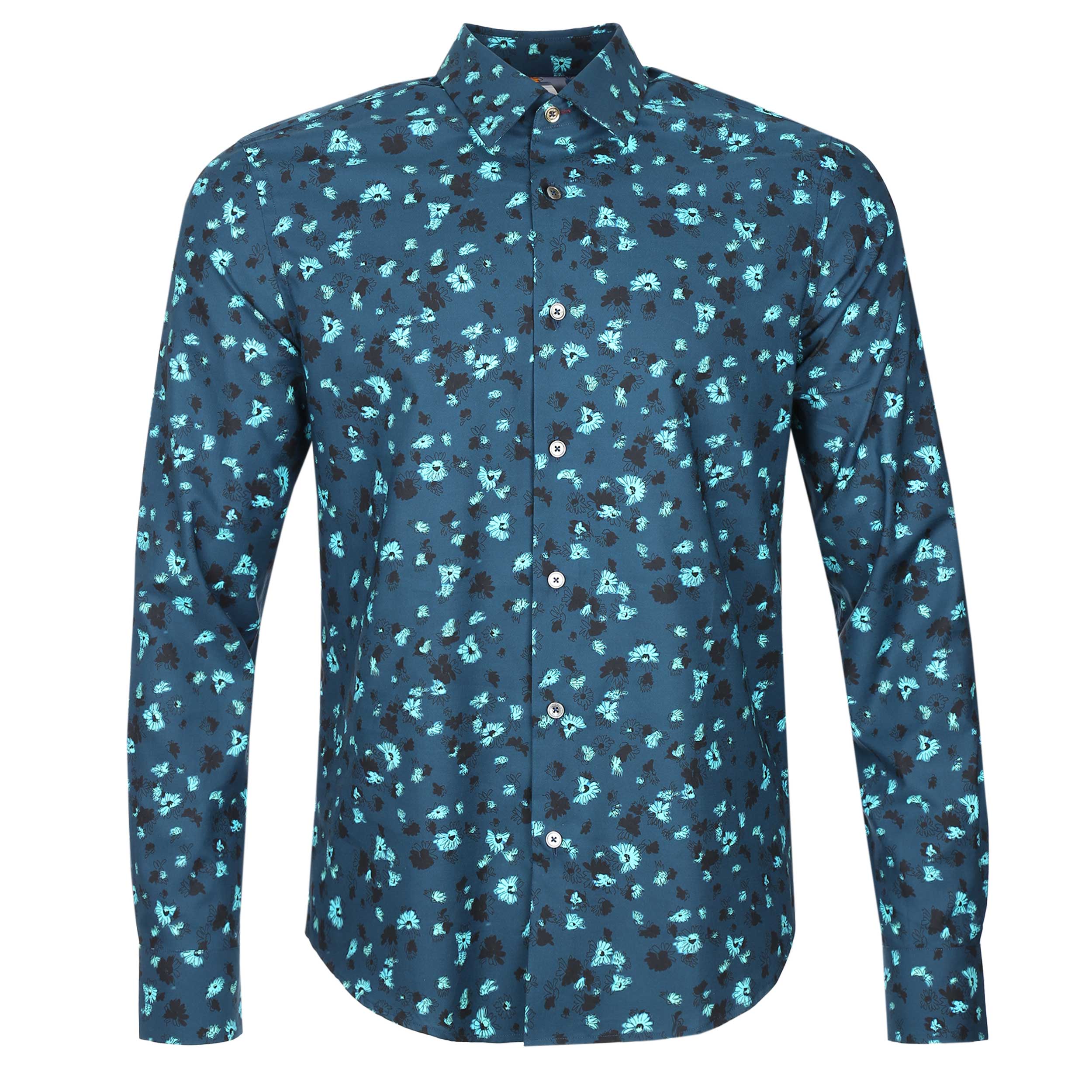 Paul Smith Floral Print Shirt In Blue Paul Smith Norton Barrie paul-smith-floral-print-shirt-in-blue-paul-smith-norton-barrie