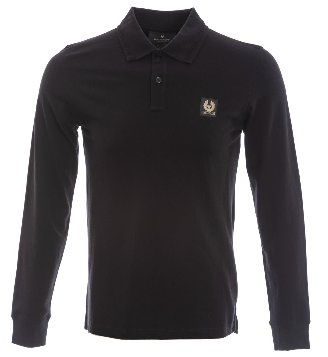 Belstaff Long Sleeve Polo Shirt in Black Belstaff Norton Barrie