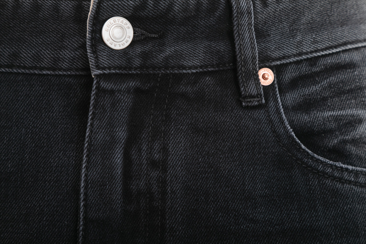 Belstaff Longton Slim Jean in Washed Black Button